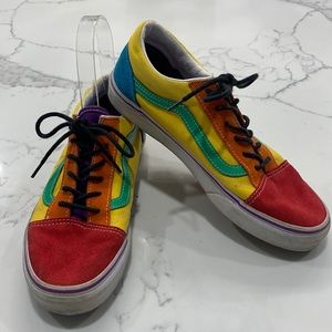 Vans Kids Multi-Color Block Bold Colors Skater Sneakers. Size 6‎
